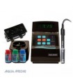 Ordinateur pH avec électrode et fluides d'étalonnage, Aquamedic